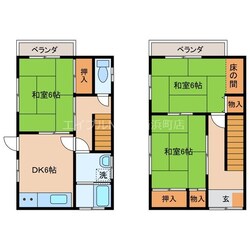 道ノ尾駅 徒歩14分 1-2階の物件間取画像